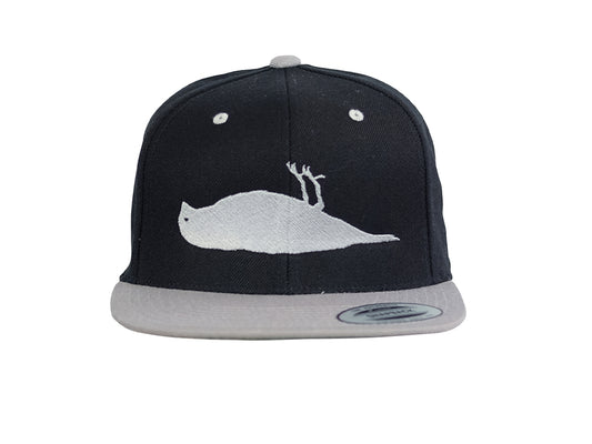 Atticus Bird Snapback Cotton Cap Black/Grey