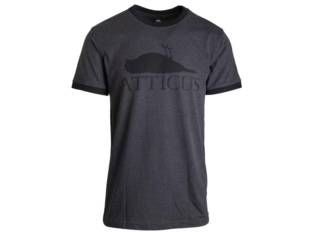 Brand Logo Ringer T-Shirt Charcoal/Black