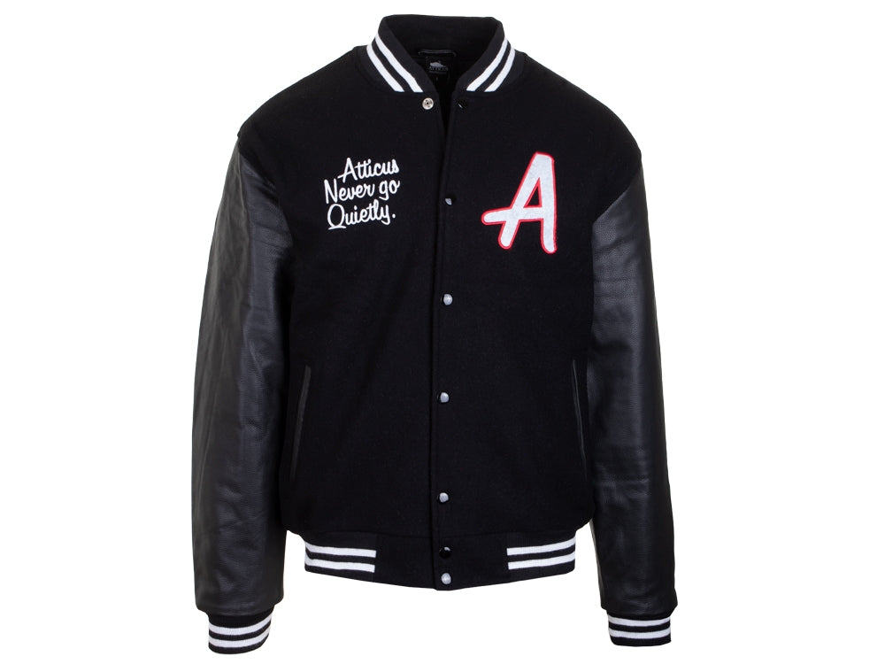 Varsity Jacket Leather Black