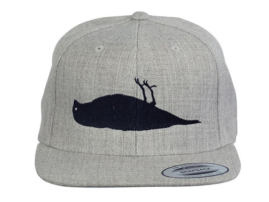 ATCS Solid Bird Snapback Hat Heather Grey