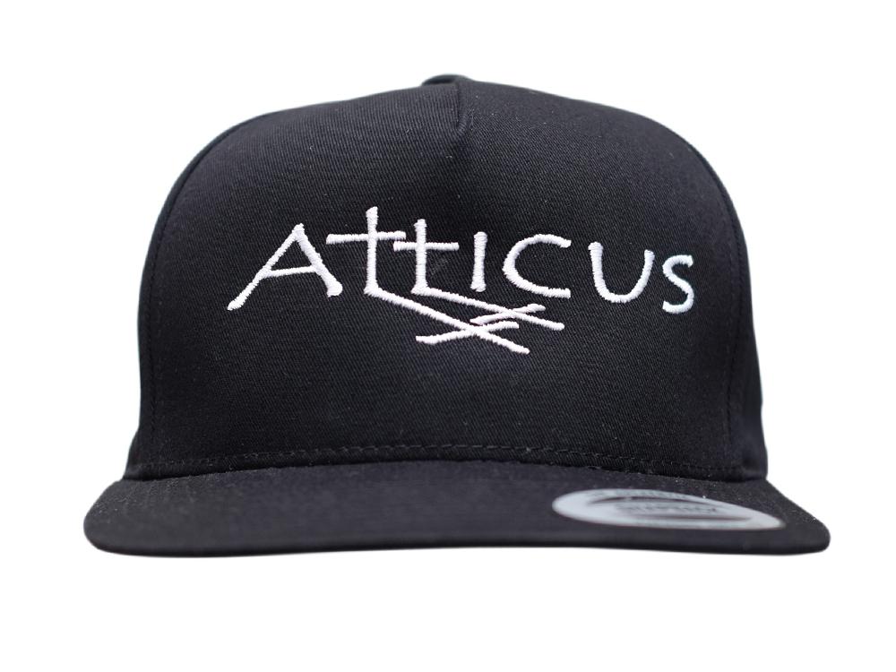 Double Cross Snapback Hat Black